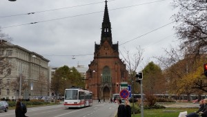De rode kerk op Ceská